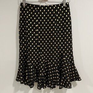 Who What Wear Polka Dot Ruffled Skirt Size 2